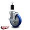 Service Caster 5'' Blue Poly Swivel 1-1/2'' Expanding Stem Caster with Brake SCC-EX20S514-PPUB-BLUE-TLB-112 - alternate 3